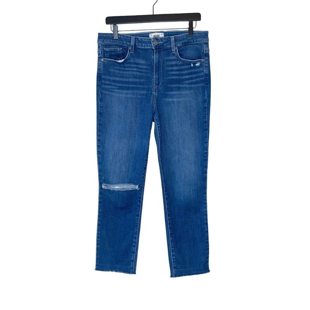Paige Hoxton Slim Raw Hem Crop Jeans Size 31